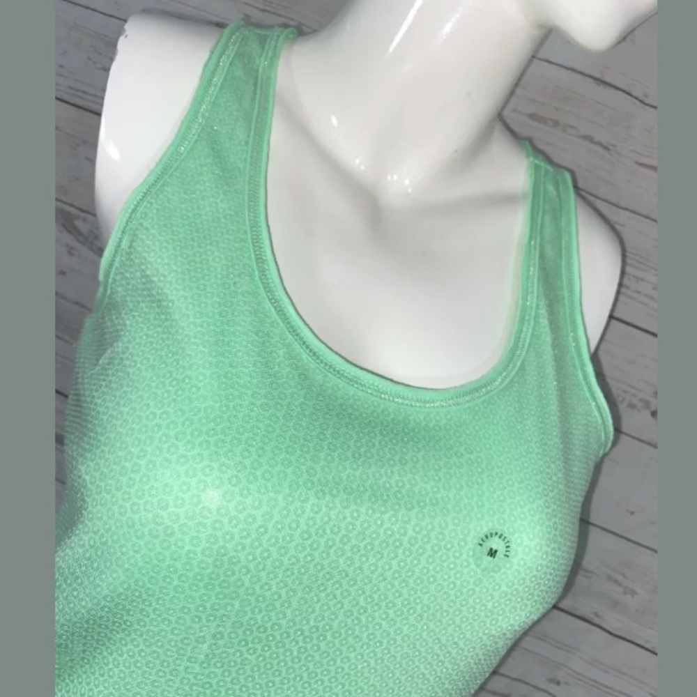 NWT Aeropostale Green Sequin Front Tank Top 🌹 - Picture 2 of 5